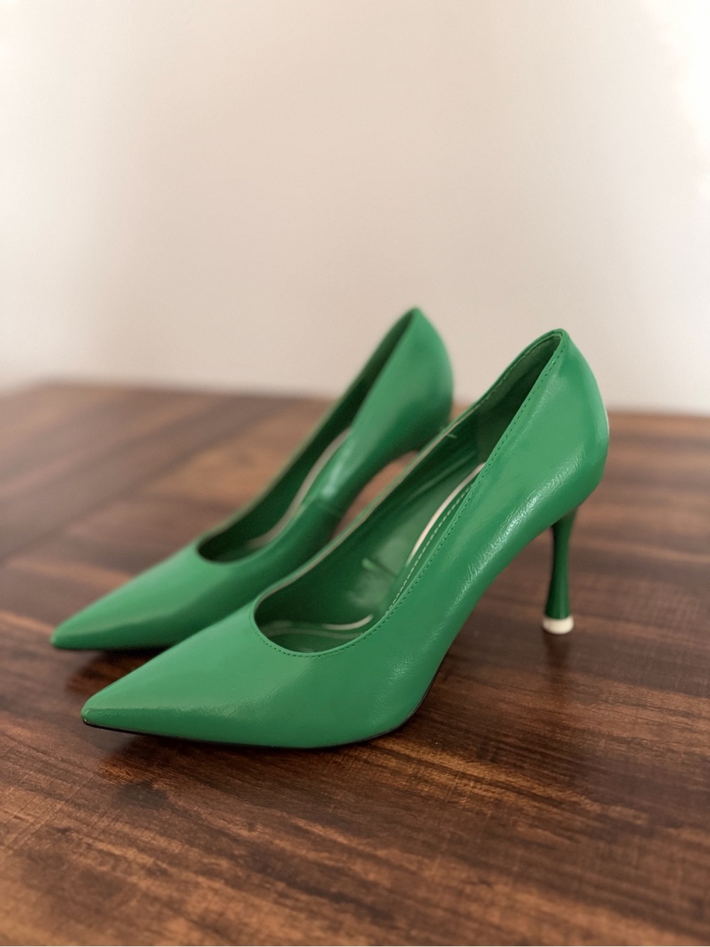 Zara Emerald Green Pointed-Toe High Heel Pumps